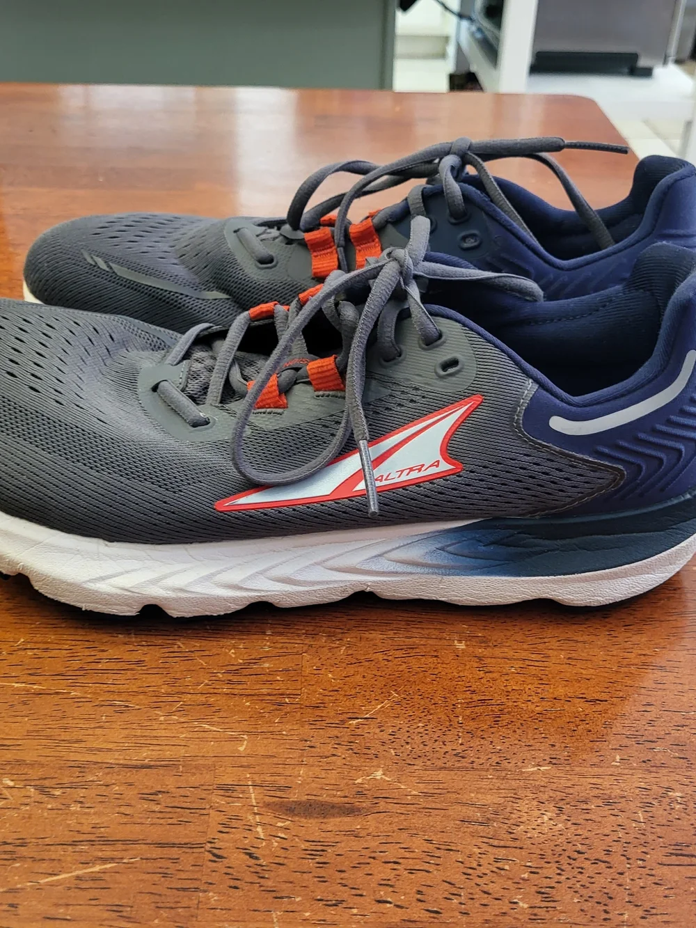 Altra Men's Provision 7 Gray Running Shoes with Orange Accents